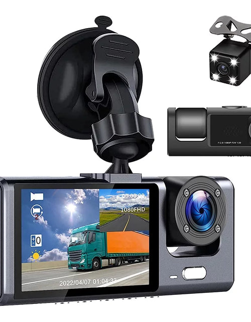 Load image into Gallery viewer, 2&quot; Car Dual Camera Dash Cam Front and Backup 1080P Driving Recorder DVR 150° Wide Angle Night Vision Loop Recording
