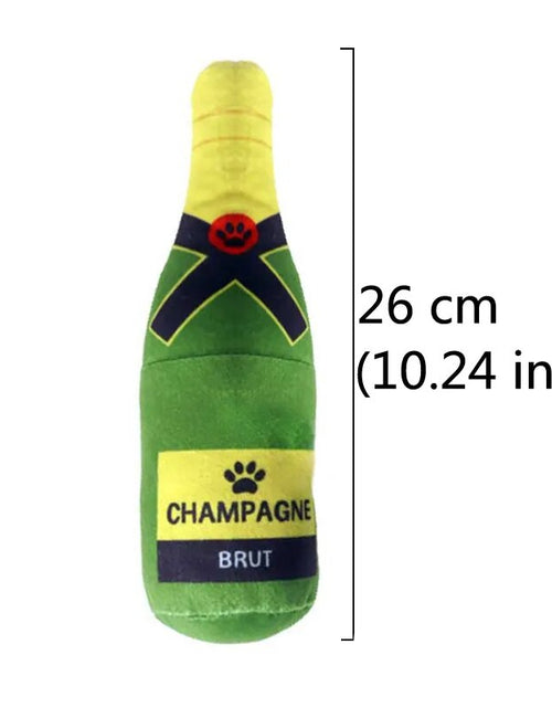 Load image into Gallery viewer, Interactive Dog Toys Champagne Wine Bottle Shape Pet Toy Plush Filled Vodka Toy Squeaky Bite-Resistant Pet Supplies Whisky
