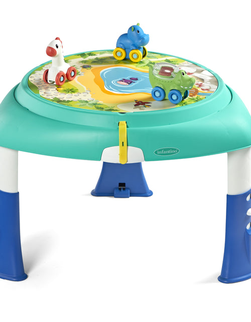 Load image into Gallery viewer, Infantino 2-In-1 Sit, Spin and Stand Entertainer 360 Seat &amp; Activity Center, 4-60 Months, Unisex, Teal
