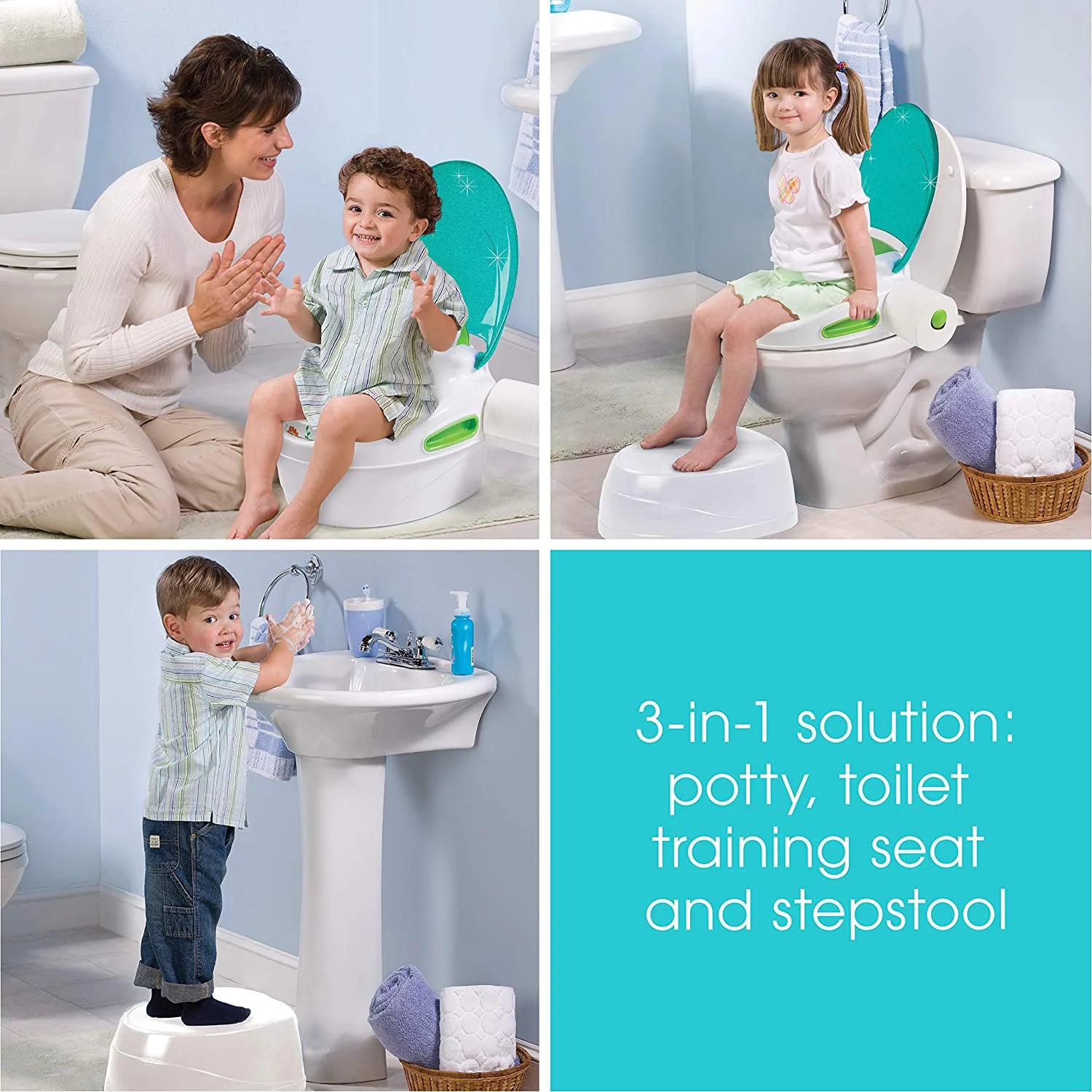 by Ingenuity Step by Step Potty, 3-In-1 Toddler Potty Training Toilet