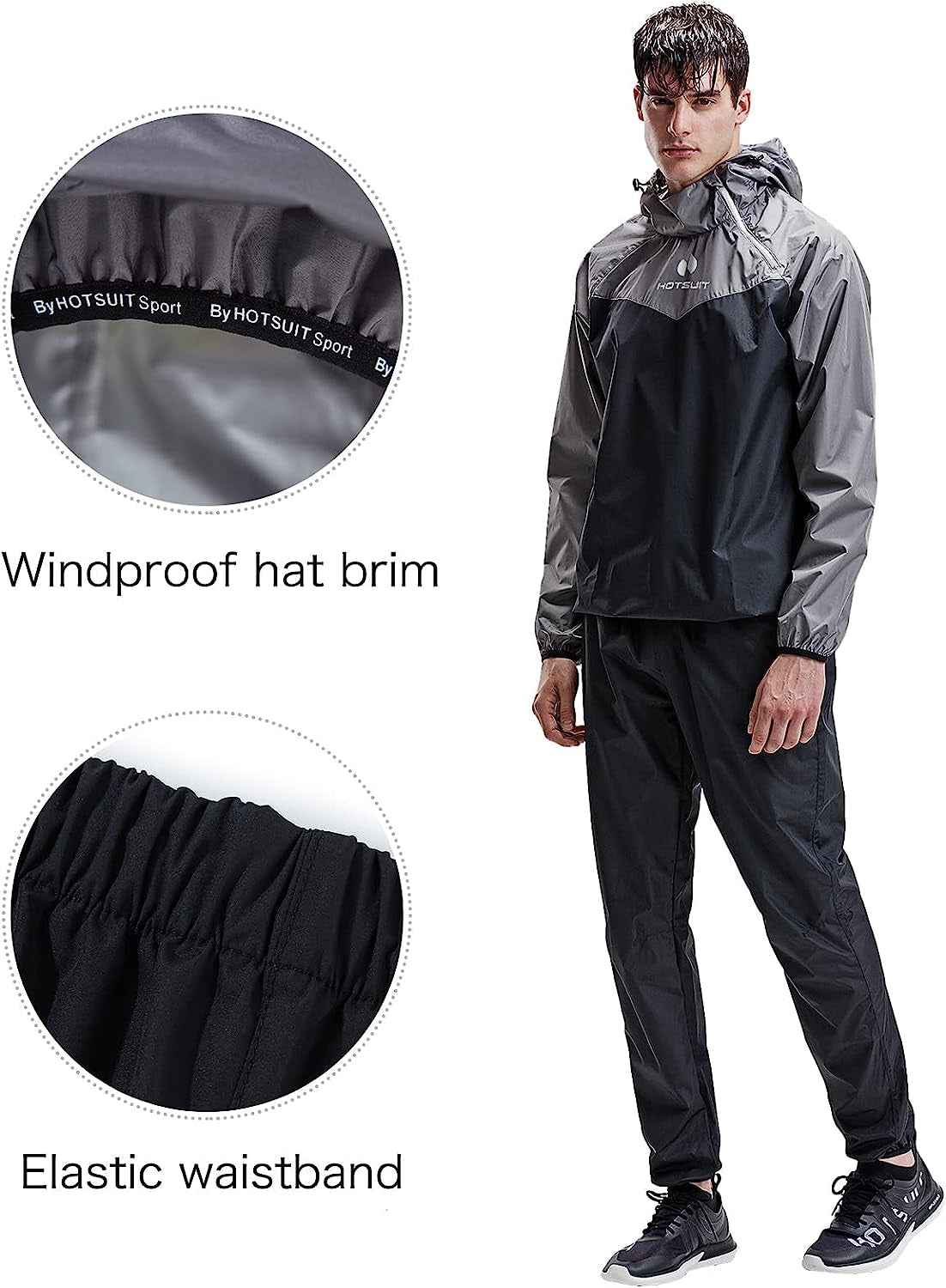 Sauna Suit for Men Sweat Sauna Jacket Pant Gym Workout Sweat Suits