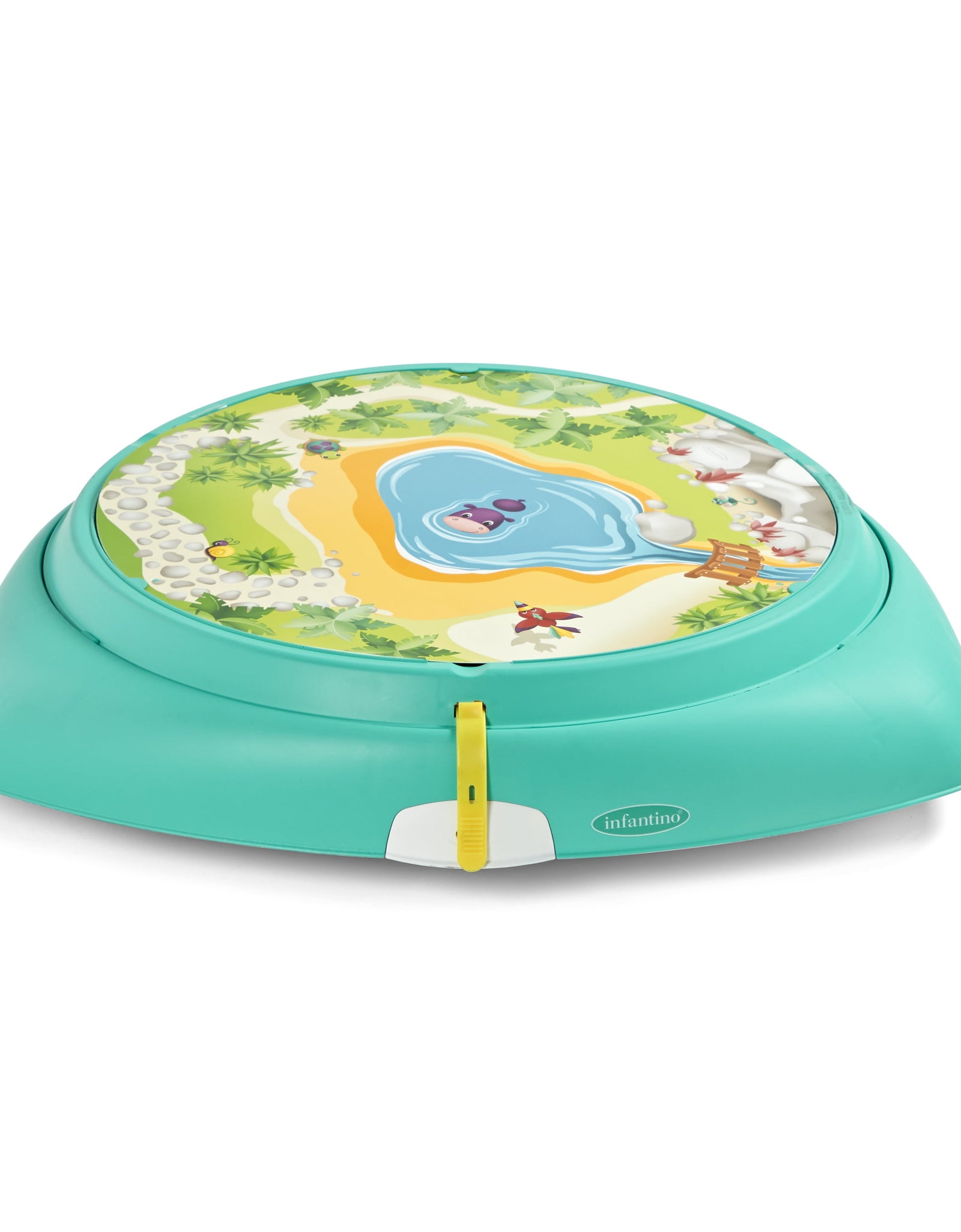 Infantino 2-In-1 Sit, Spin and Stand Entertainer 360 Seat & Activity Center, 4-60 Months, Unisex, Teal