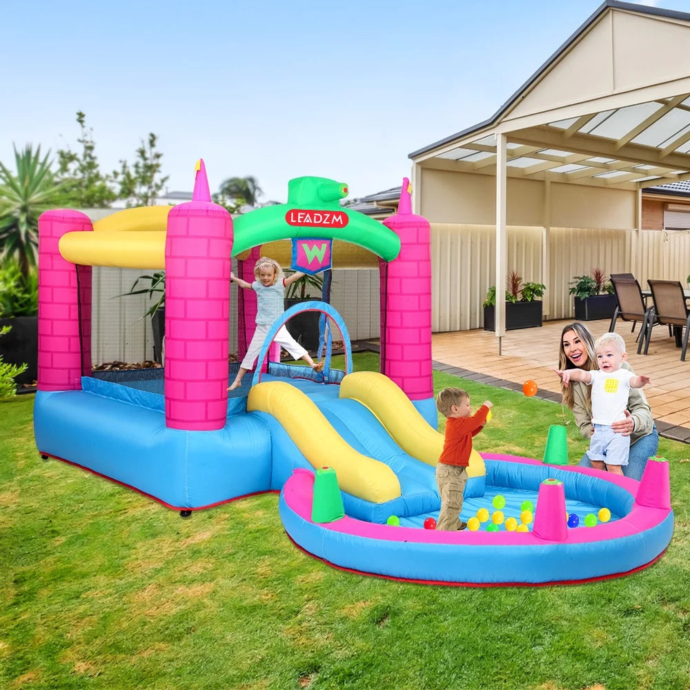 12.5' X 6.7' X 6.2' Inflatable Bounce House, Tank Jumper Water Spray Castle with 350W Air Blower