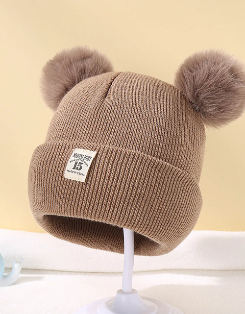 Load image into Gallery viewer, Solid Color Wool Knitted Bonnet Bebe Newborn Baby Hat Pompom Cute Winter Hat for Kids Boys Girls Children Warm Beanie Cap 0-3Y
