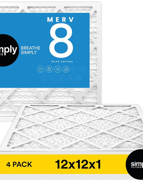 Load image into Gallery viewer, Simply by  12X12X1 Air Filter, MERV 8, MPR 600, AC Furnace Air Filter, 4 Pack
