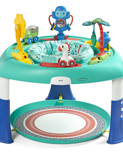 Load image into Gallery viewer, Infantino 2-In-1 Sit, Spin and Stand Entertainer 360 Seat &amp; Activity Center, 4-60 Months, Unisex, Teal
