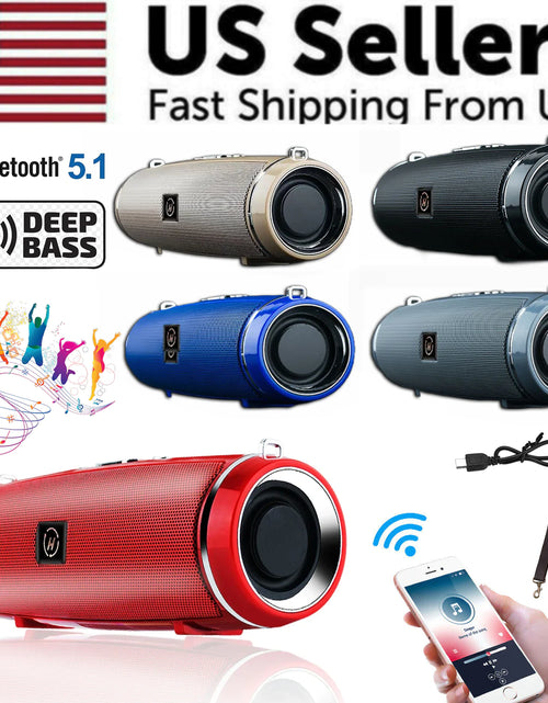 Load image into Gallery viewer, Bluetooth 5.1 Speaker Wireless Waterproof Outdoor Stereo LOUD Bass USB/TF Strap
