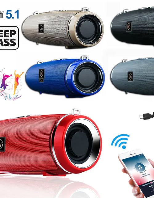 Load image into Gallery viewer, Bluetooth 5.1 Speaker Wireless Waterproof Outdoor Stereo LOUD Bass USB/TF Strap
