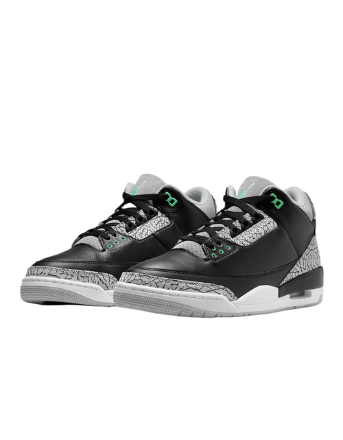 Load image into Gallery viewer, Men&#39;S  3 Retro Black / Green Glow-Wolf Grey CT8532-031, Size 12-US

