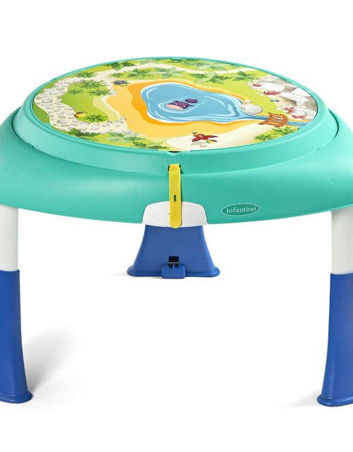 Load image into Gallery viewer, Infantino 2-In-1 Sit, Spin and Stand Entertainer 360 Seat &amp; Activity Center, 4-60 Months, Unisex, Teal
