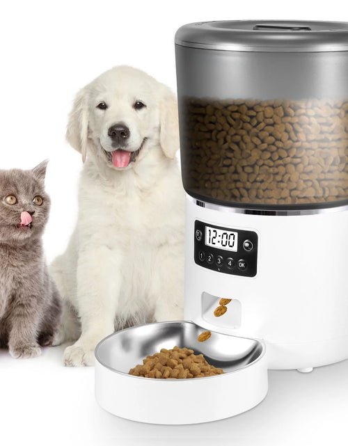 Load image into Gallery viewer, Automatic Cat Feeder, 4L Dual Power Pet Feeder Automatic Dry Food Dispenser, Control 1-4 Meals a Day, Automatic Dog Feeder
