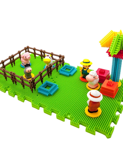 Load image into Gallery viewer, 100 PC Farm Theme, Hedgehog Building Blocks, Building Toys, Soft Toys for Kids 3+
