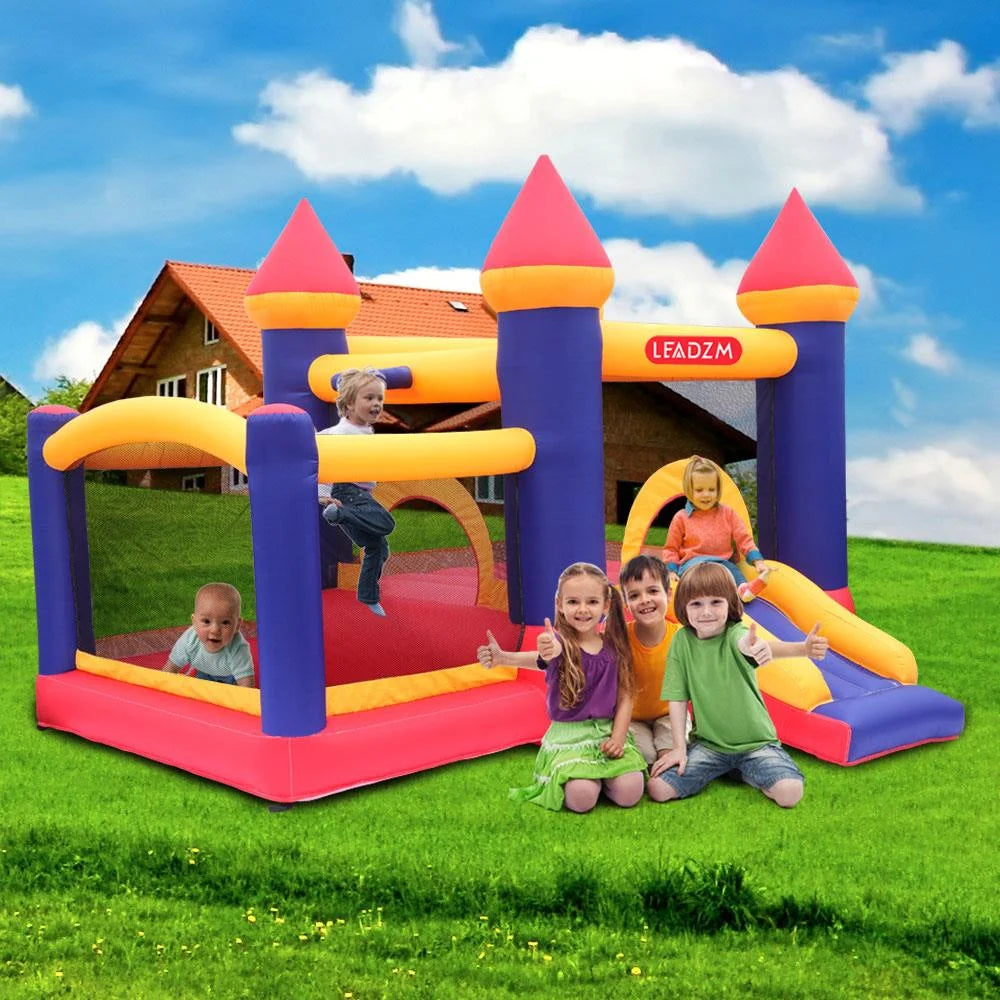 Kids Inflatable Bouncer House Jumper Castle with 350W Air Blower for 2 to 8 Years Old Childrens