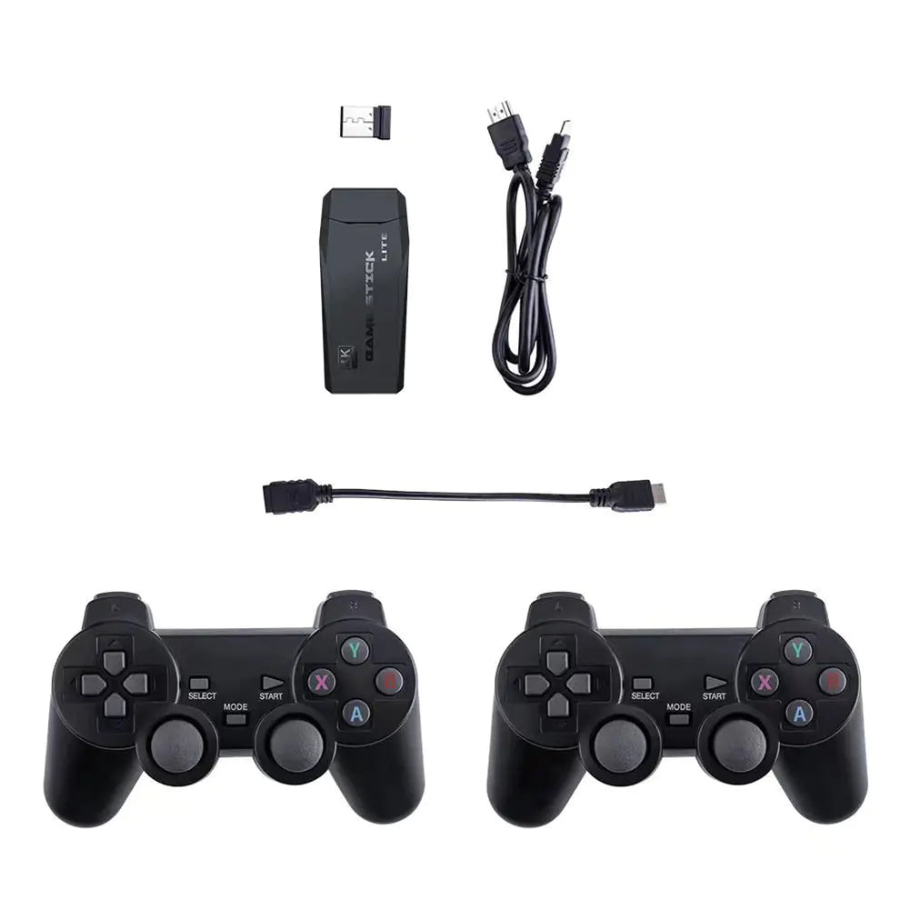 Ewwke M8 Video Game Console 2.4G Double Wireless Controller Game Stick 4K 10000 Games 64GB Retro Games